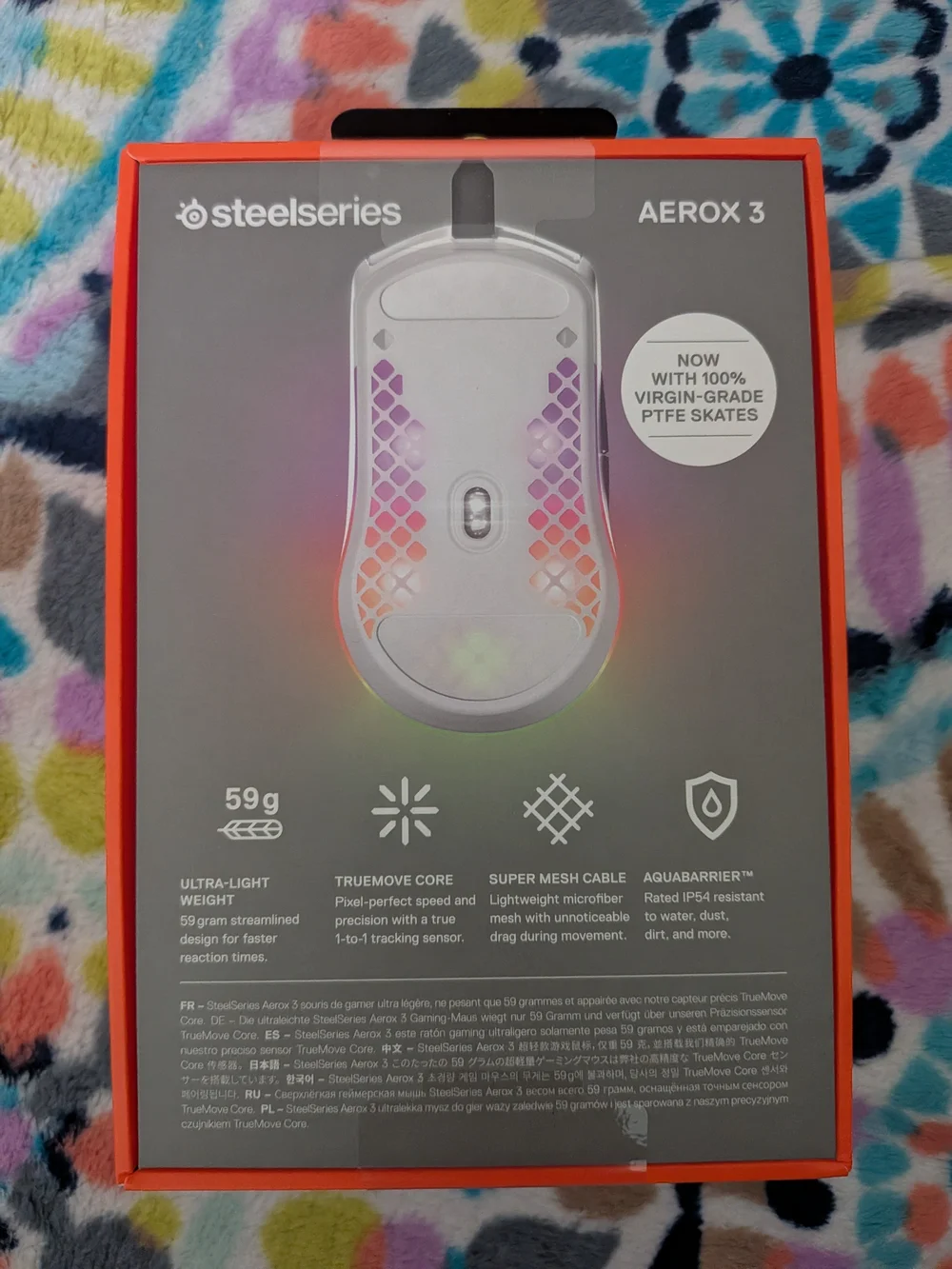 SteelSeries Aerox 3 White Ultra Lightweight Gaming Mouse